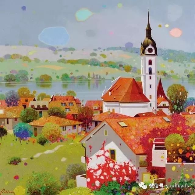 鲍勃罗斯的风景画,意大利画家fulviorinaldi水彩风景