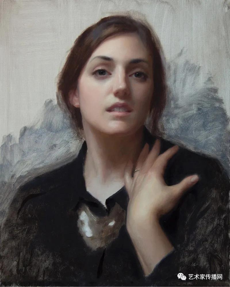 美国写实油画大师作品欣赏,写实油画中国女肖像脸部调色技巧