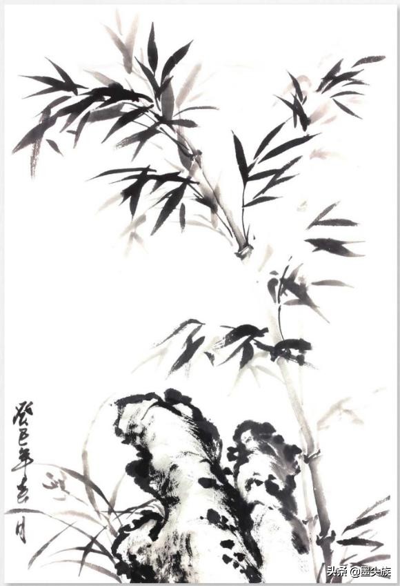 兰竹组合水墨画,兰竹图怎么画好看