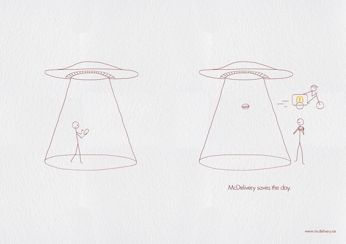 麦乐送快来救命呀!这几组平面创意有点萌