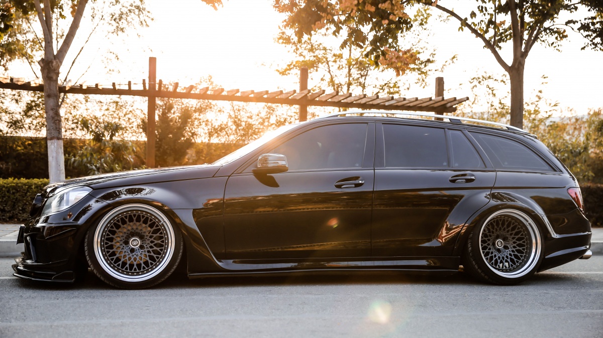 改装奔驰c200旅行版,奔驰c200改装四近四远