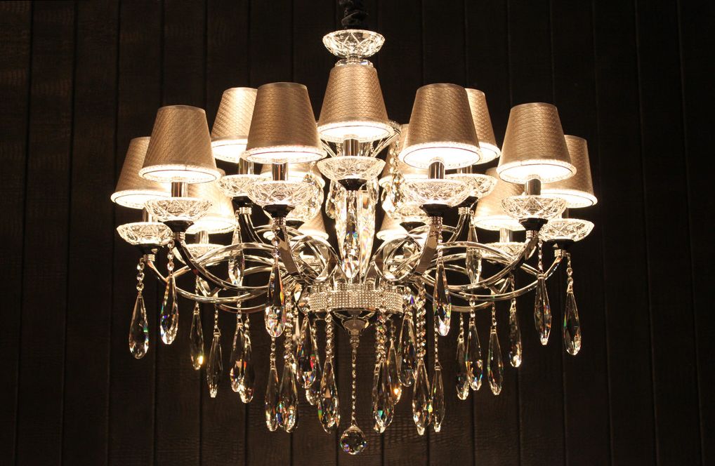 客厅水晶灯图片大全,客厅水晶灯用什么颜色灯泡好看