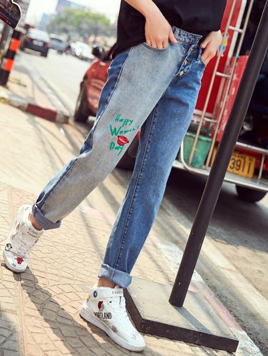 裤腰不对称款式的裤子,左右不对称的裤子