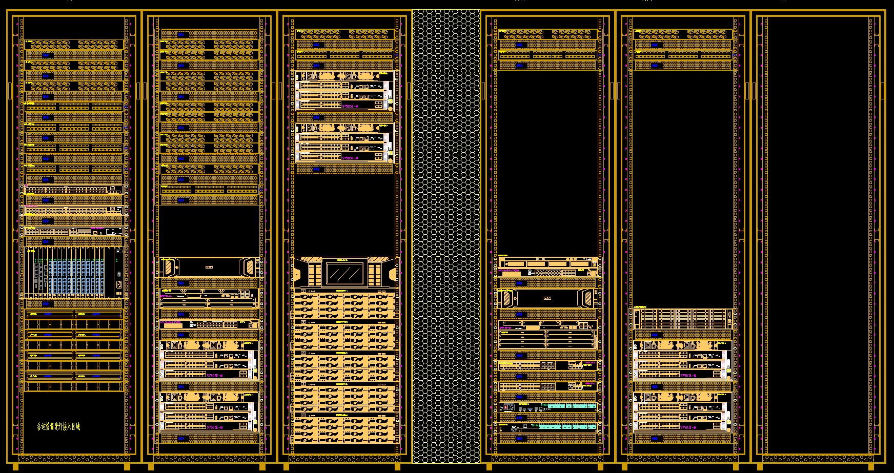 cad弱电机柜图标大全,弱电机柜CAD布置