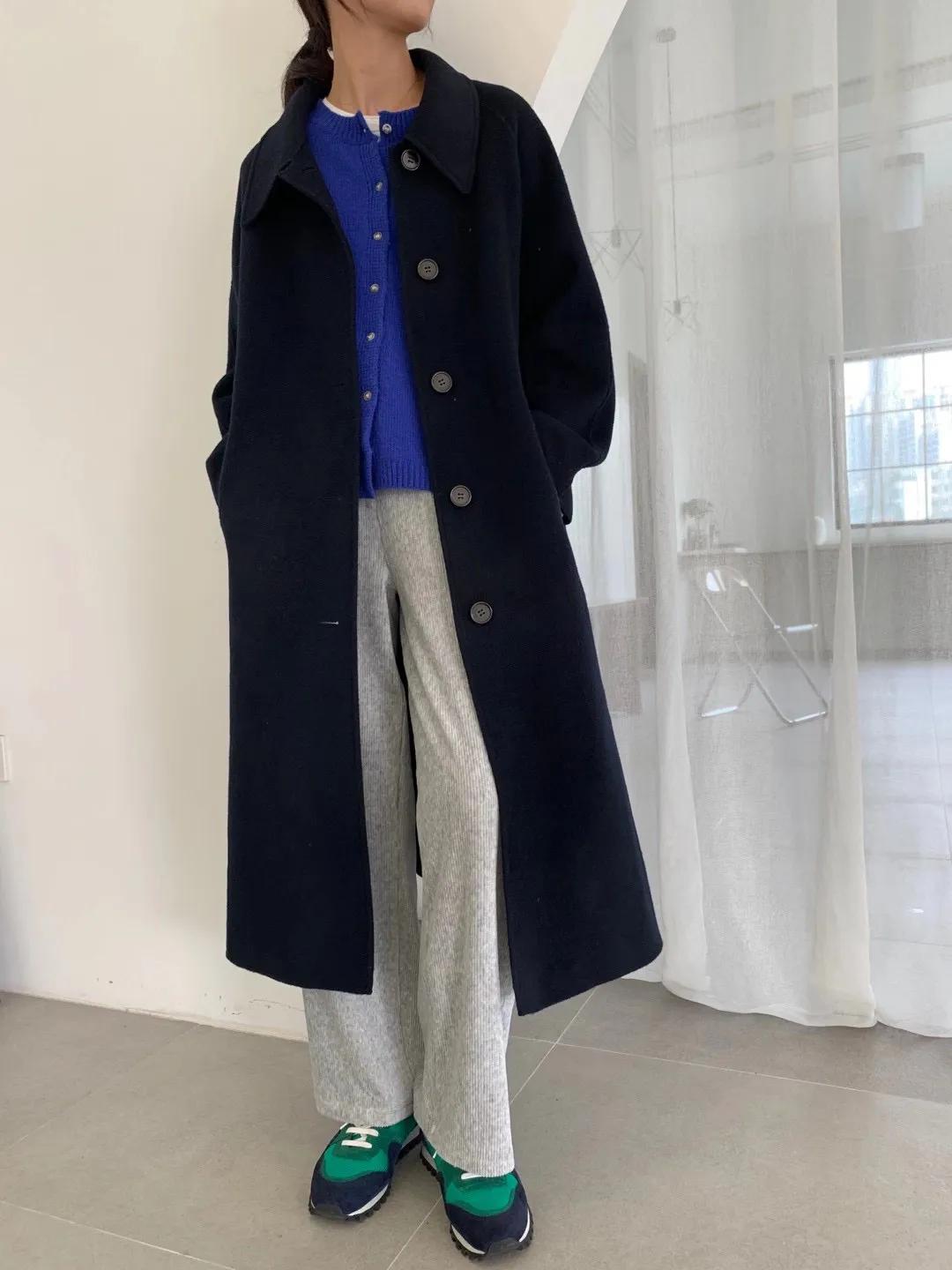 韩国小姐姐大衣穿搭,韩国小姐姐穿大衣