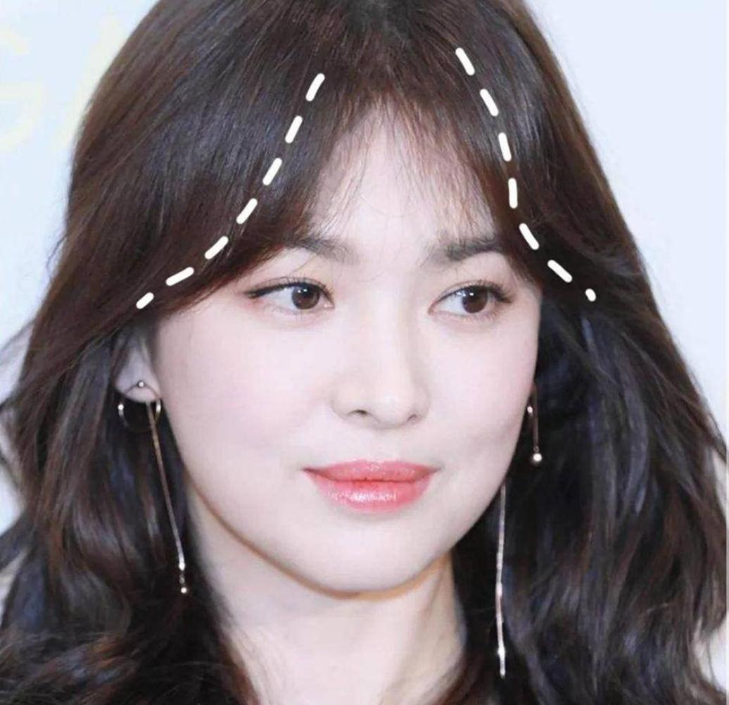 适合大脸盘的刘海的几种类型,大盘子脸最适合的刘海学生党