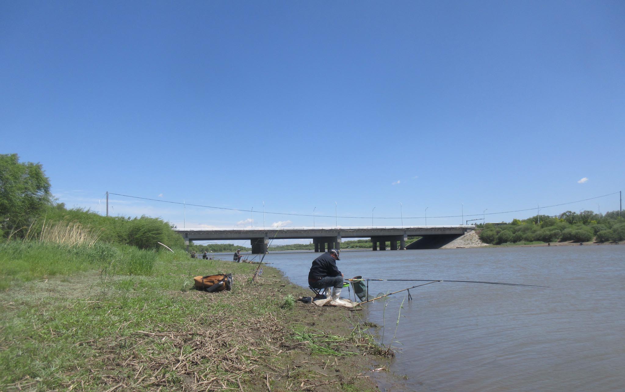 真是羡慕这位老钓友，不仅会挑钓位，遛鱼更专业