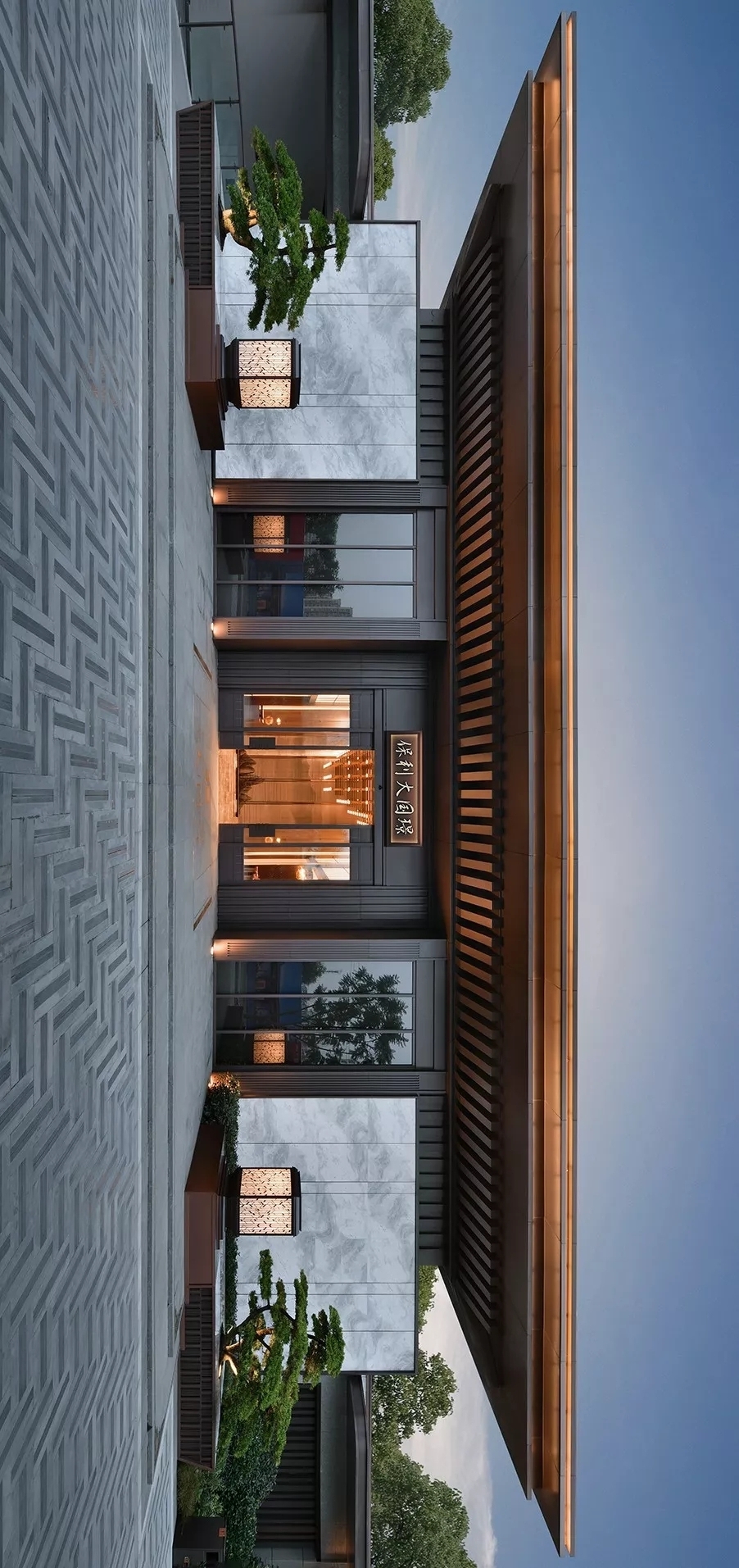 小区大门入口设计二（现代大气简约·新亚洲风格）