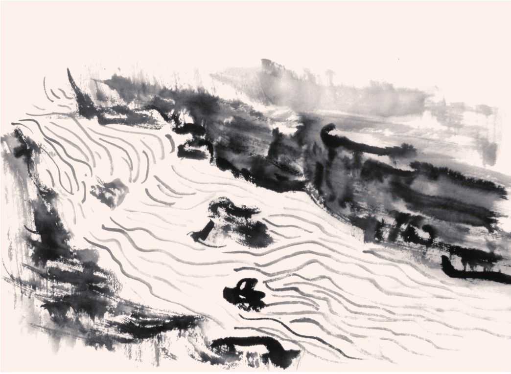 山水画教程水彩风景简单,山水画画水教学视频