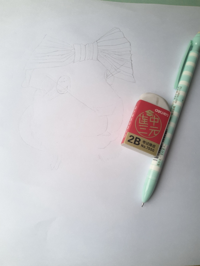 仓鼠食盆简笔画,仓鼠简笔画团子