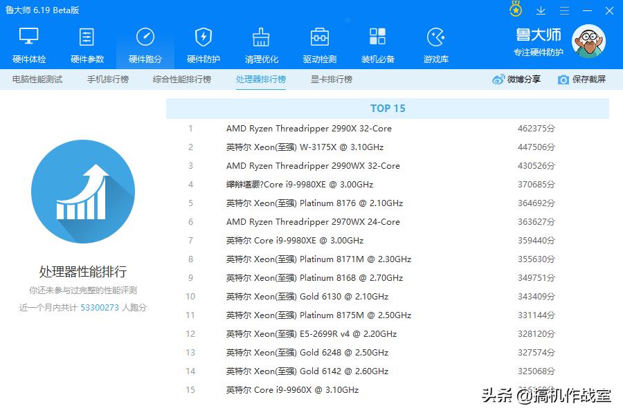 最新英特尔cpu性能排行榜,笔记本电脑cpu处理器性能排行榜