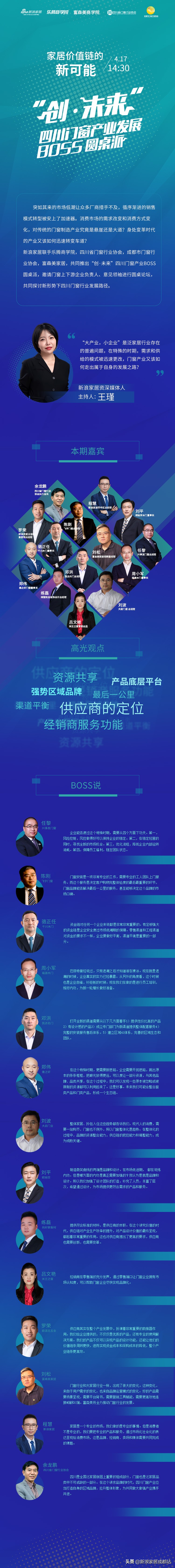 家居价值链的新可能“创·未来”四川门窗产业BOSS圆桌派