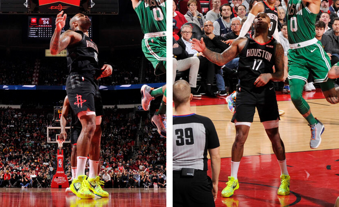 哈雷尔上脚球鞋锐步,nba上脚球鞋排行榜kd16