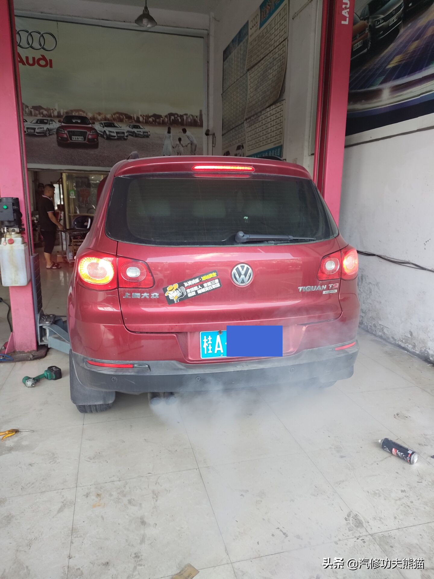 老途观发动机漏油维修,老途观涡轮增压器漏油维修多钱