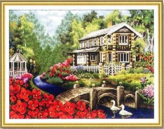 十字绣梯形加竖条,十字绣并线绣吗