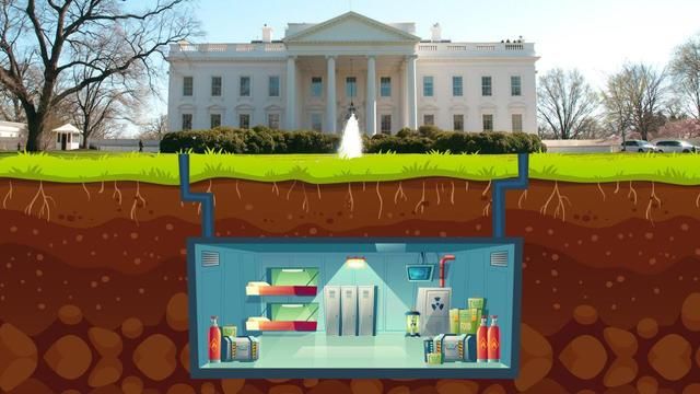 特朗普进地堡,特朗普钻地堡