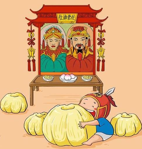 糖瓜粘和灶糖,糖瓜粘住灶王爷的牙