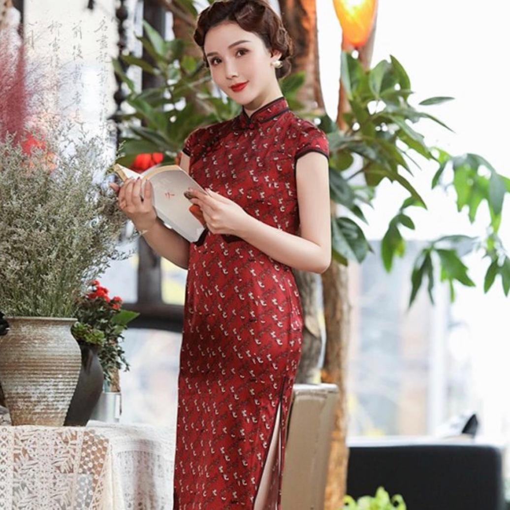 桑蚕丝旗袍高端大气上档次的,高贵气质桑蚕丝旗袍