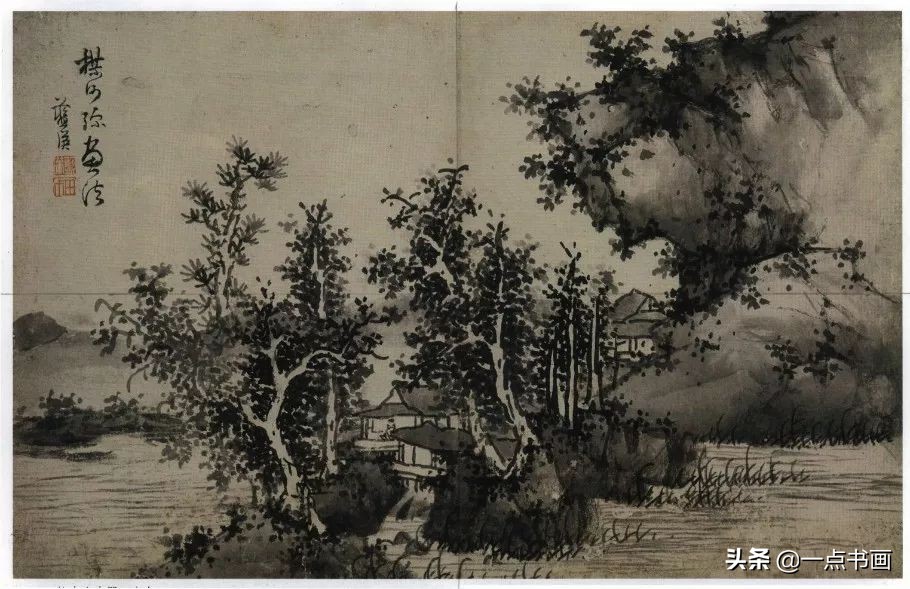 明画家蓝瑛溪山幽居图,明蓝瑛山水画全集