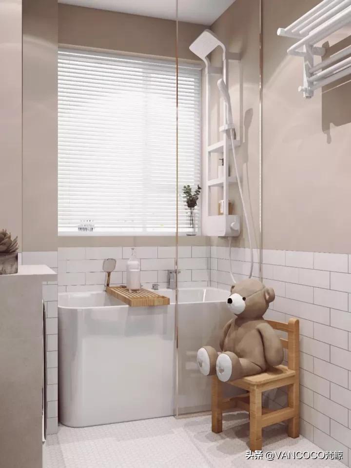 北欧风格浴室带浴缸装修,北欧风格装修浴室浴缸