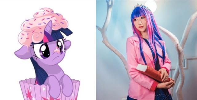 彩虹小马cos珍奇,彩虹小马变成动漫美少女