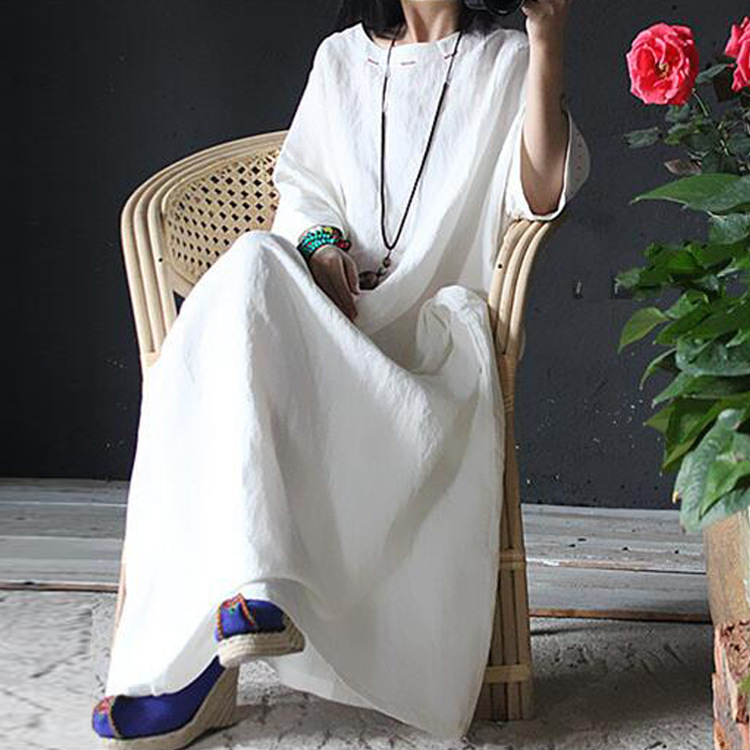 森系棉麻连衣裙女款,每个女人都爱连衣裙