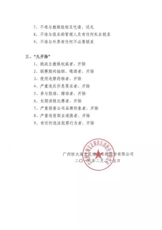 恒大最严三九队规出台,许家印为恒大敲定新赛季小目标