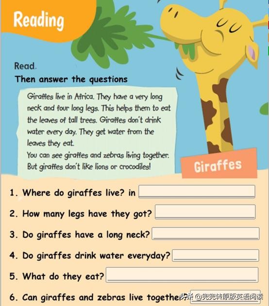 giraffes英语,英文原版小说阅读ppt