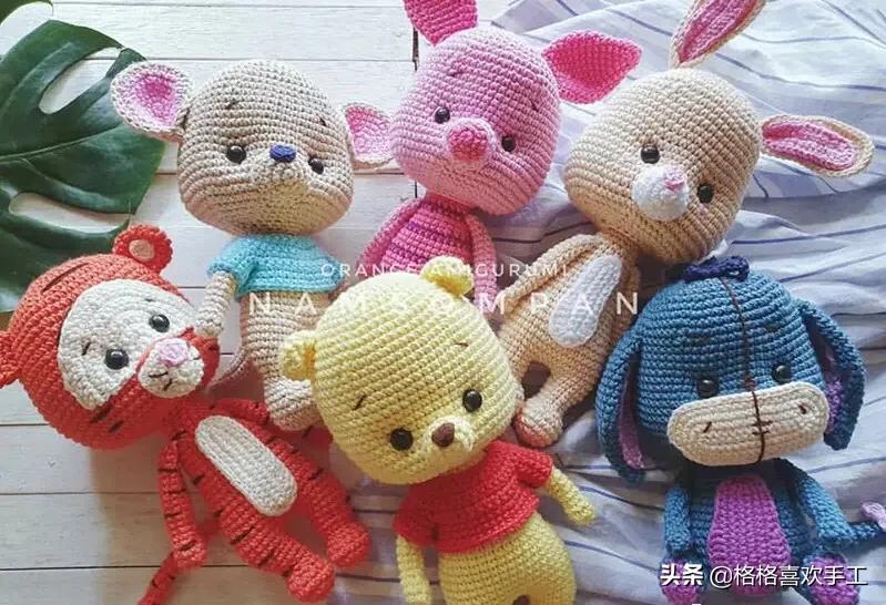 迪士尼六小只钩针图解之小熊维尼
