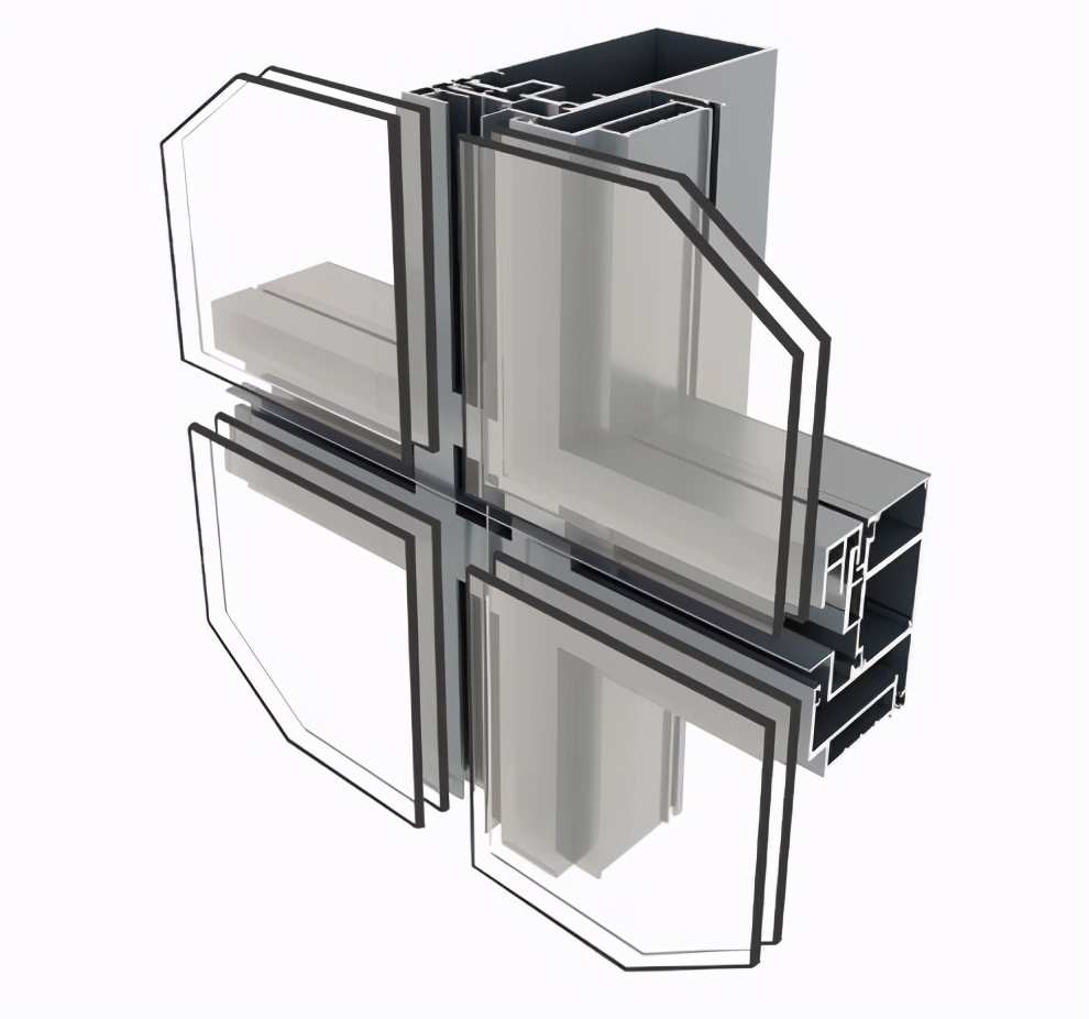 新型铝合金玻璃幕墙,断桥铝合金型材玻璃幕墙