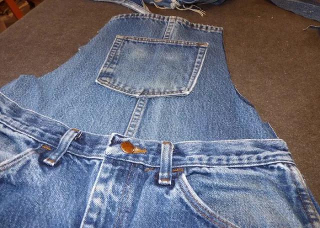 旧牛仔裤改造围裙大全步骤,旧牛仔裤改造围裙步骤
