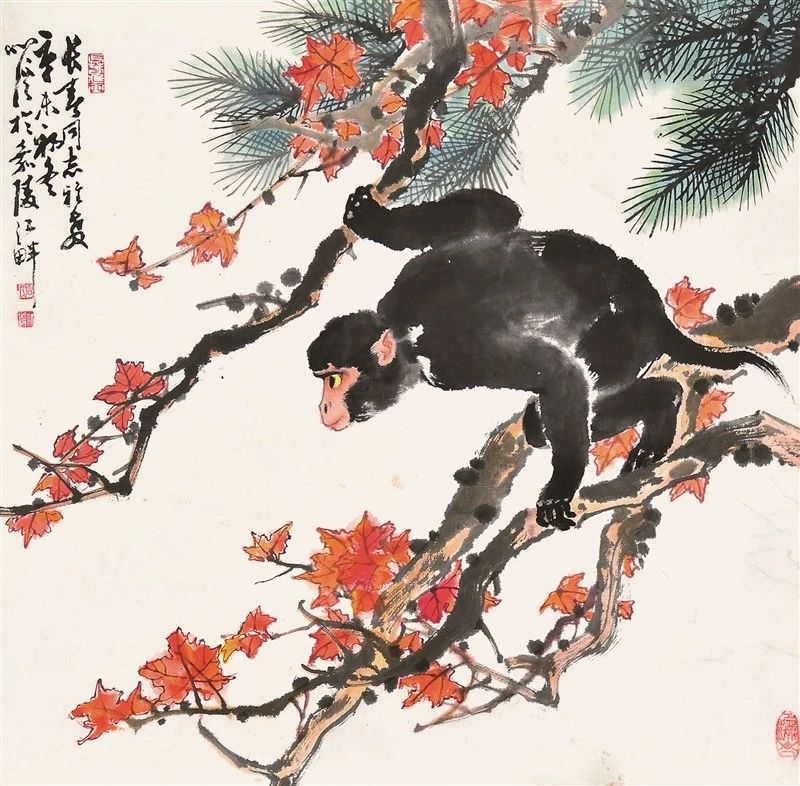 他画的猴子带有人情味,人们送他一个外号“蜀中美猴王”