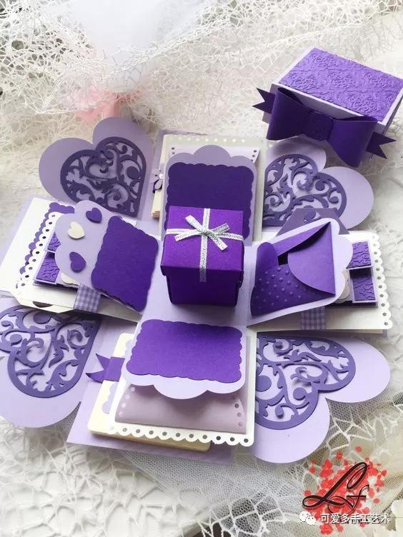 diy礼品盒花,大号礼品盒diy图案