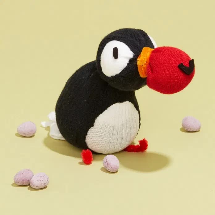 儿童手工制作袜子布偶,丝网袜手工制作小鸟图片