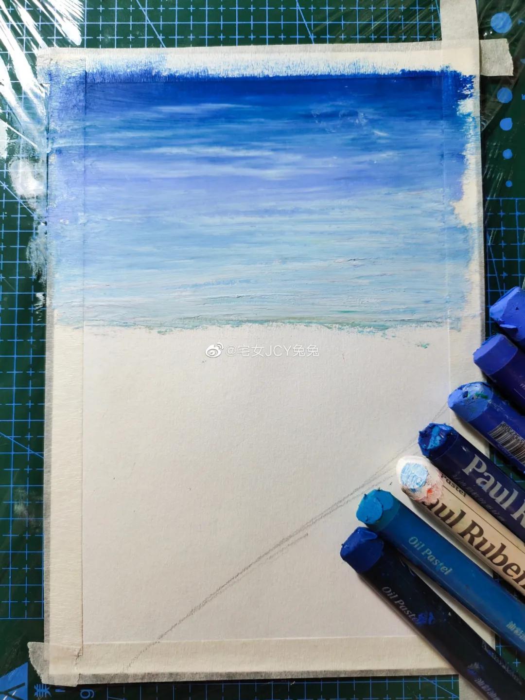 简单又好看的重彩油画棒作品,美到极致的风格绘画