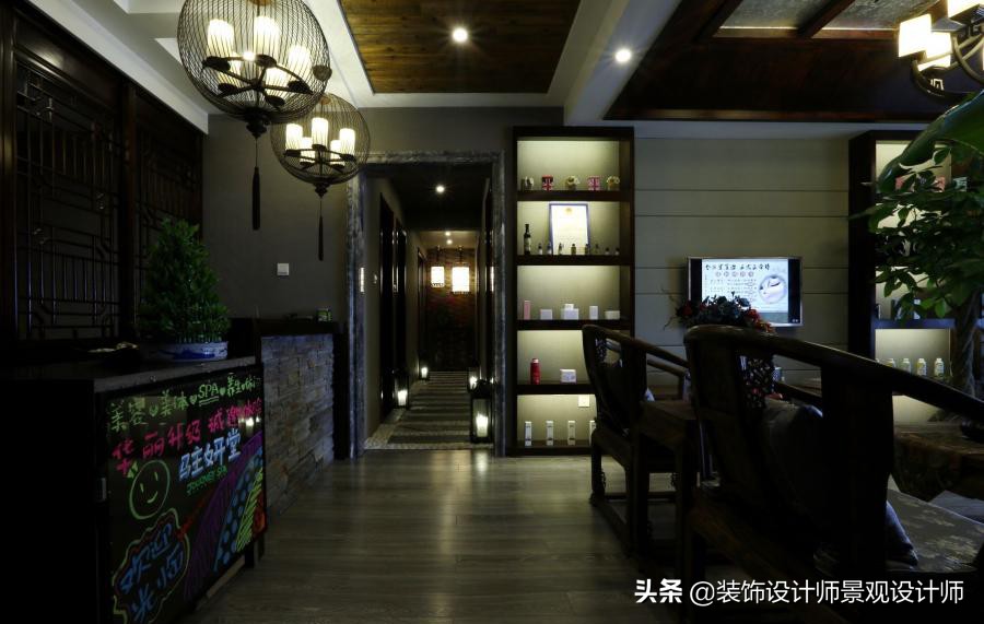 50平米禅意中医养生馆设计图,中医养生理疗会所设计