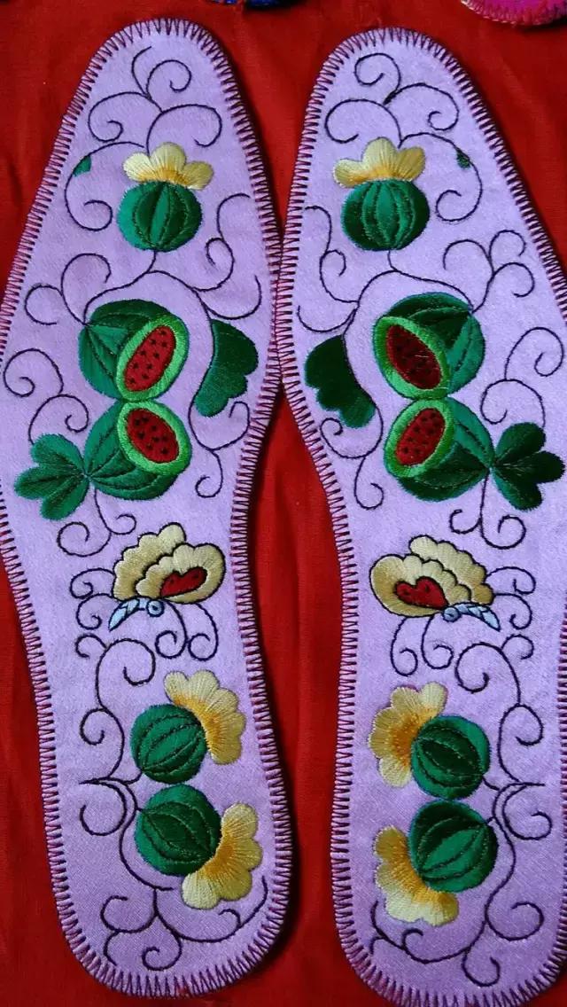 刺绣鞋垫图案大全详细图,惊艳绝伦刺绣鞋垫欣赏