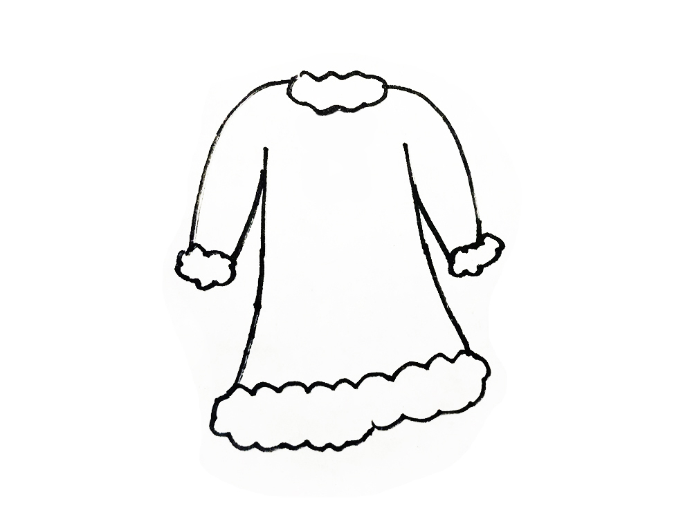 简笔画衣服教程幼儿园,衣服简单亲子简笔画