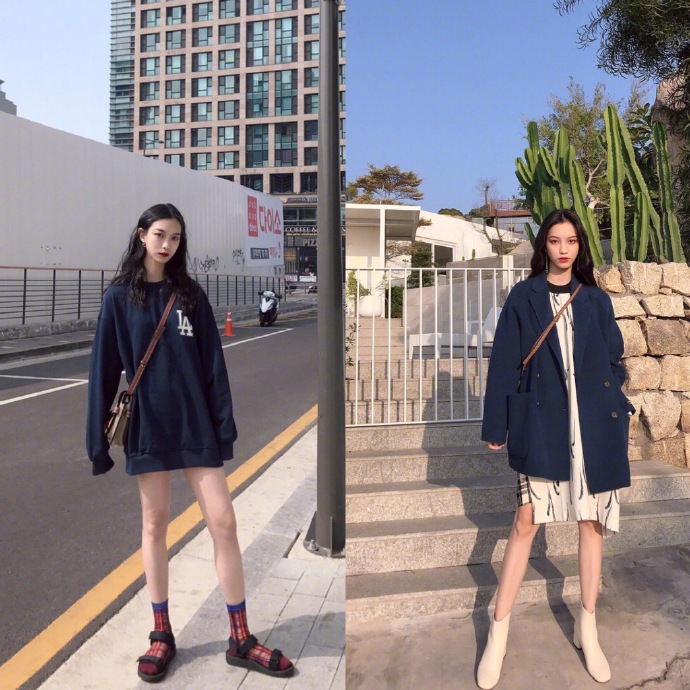 高个子怎么穿出高街风,早秋高个子中性风穿搭