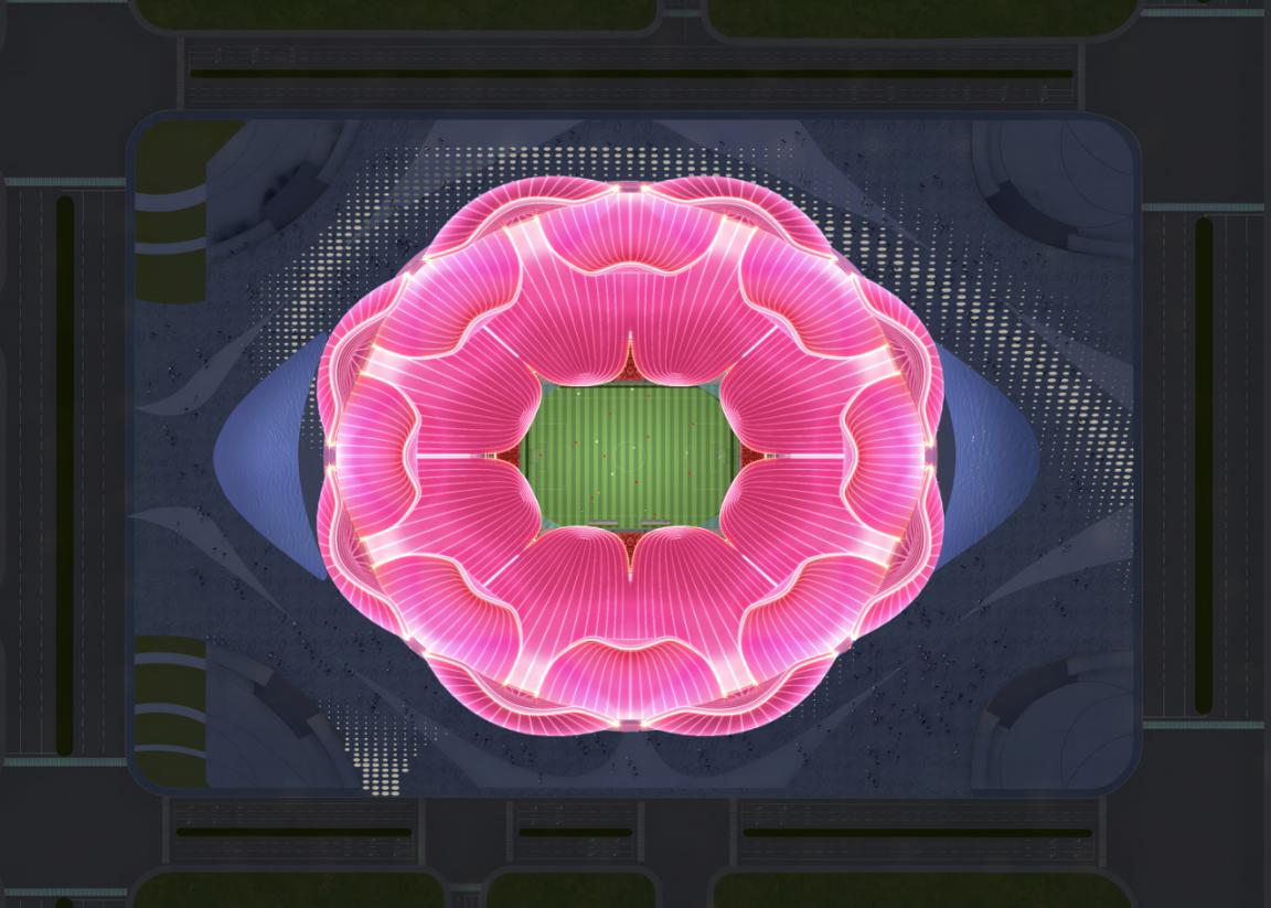 广州恒大荷花足球场效果图,恒大超级足球场效果图