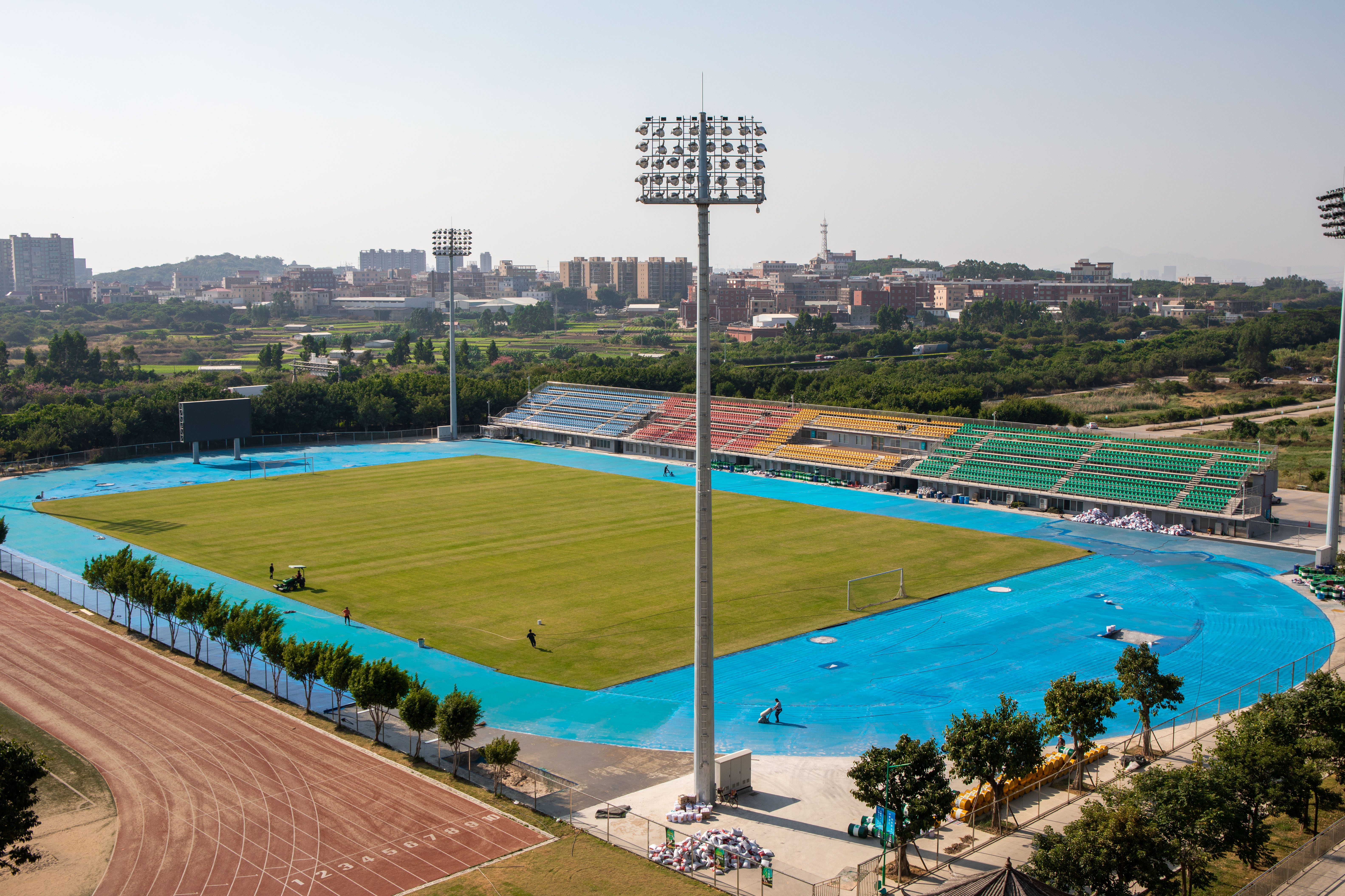 晋江彩虹跑道,晋江蓝色跑道