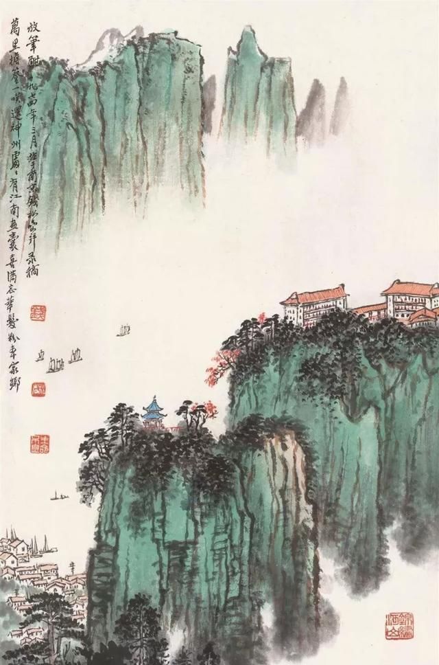 书画家钱松嵒作品价格,钱松喦早期山水画