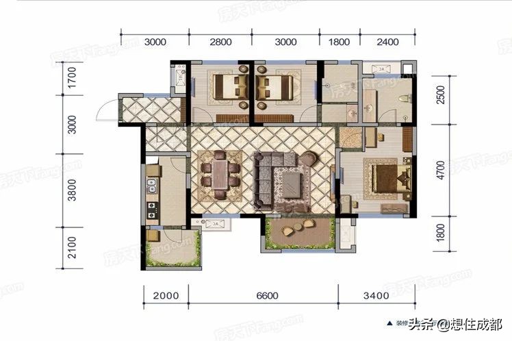 地铁大三房现房,三条地铁环绕的现房