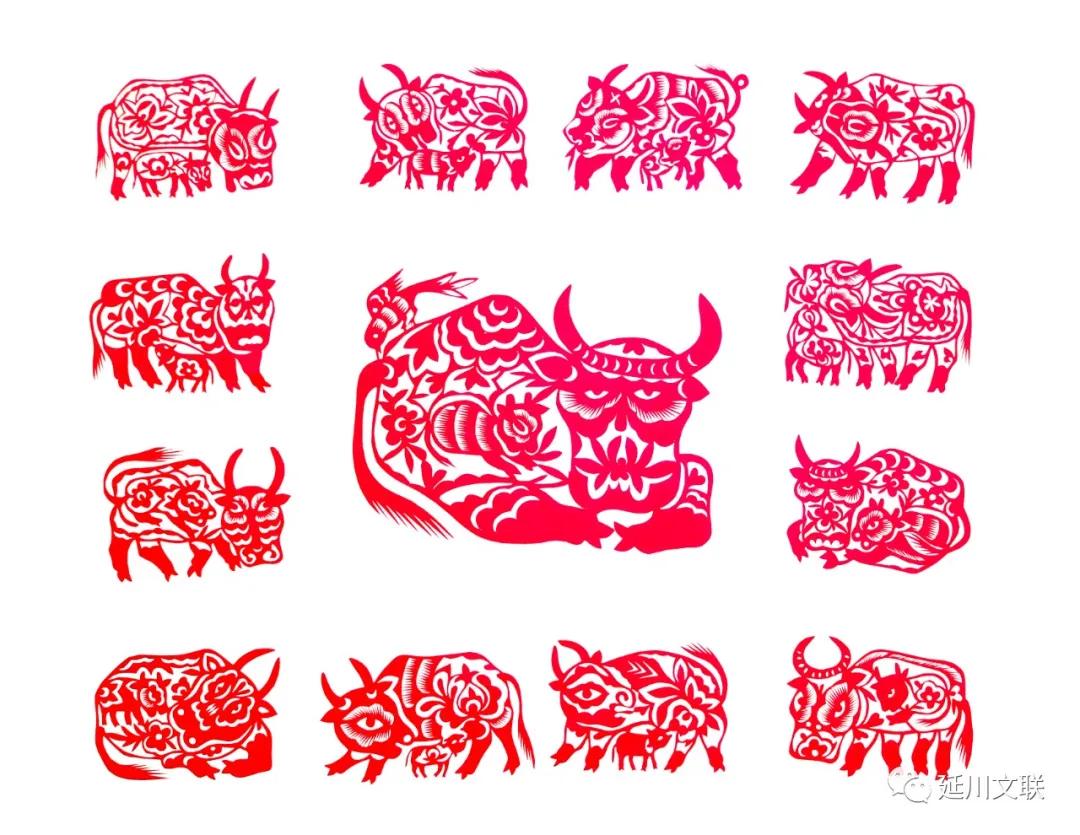 牛年送福手工作品,牛年送吉祥的手工剪纸窗花