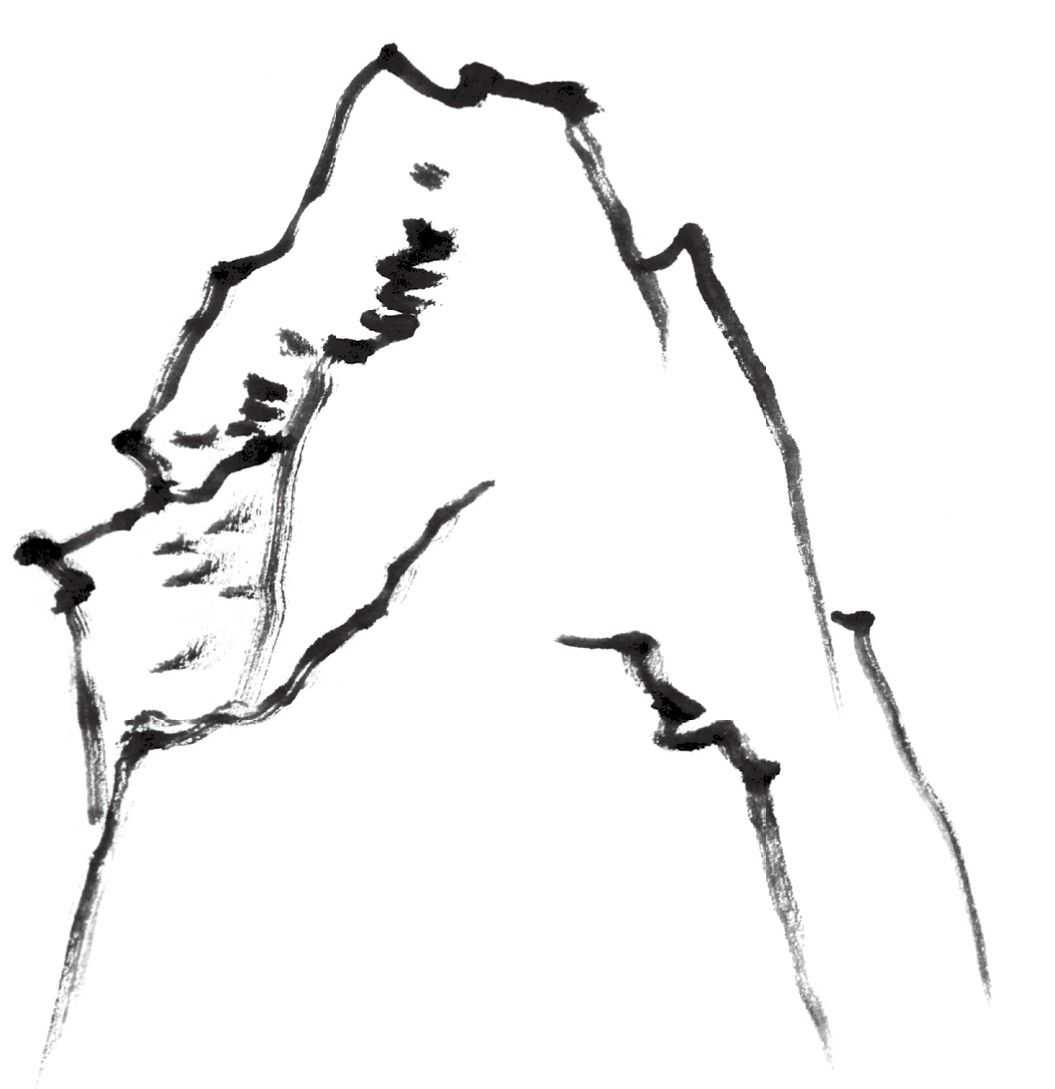 国画山的画法和步骤,国画基础入门教程39山石结构画法
