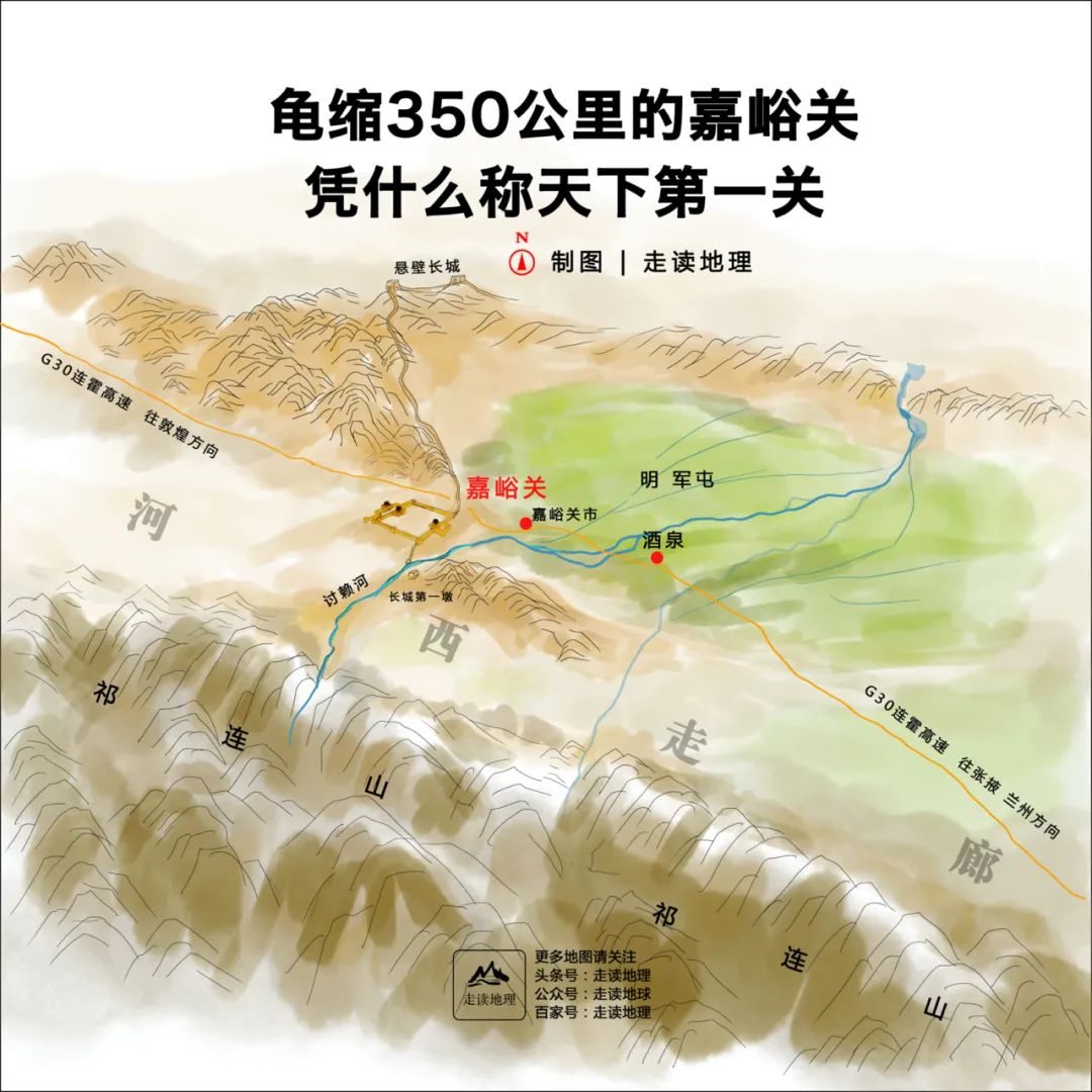 甘肃旅游手绘图简单又漂亮,甘肃旅游路线图手绘