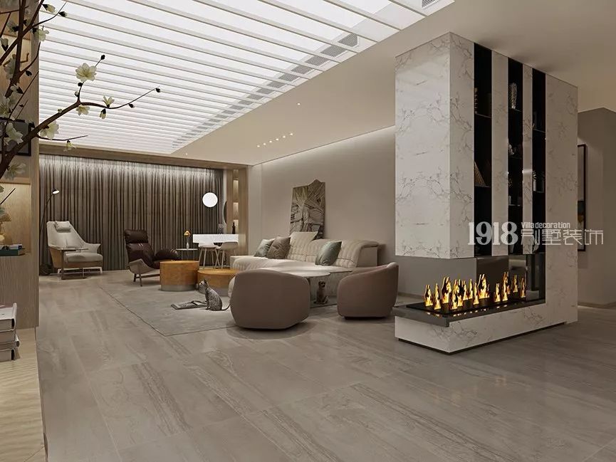 莫兰迪色北欧轻奢大平层,莫兰迪蓝色轻奢高级装修公寓