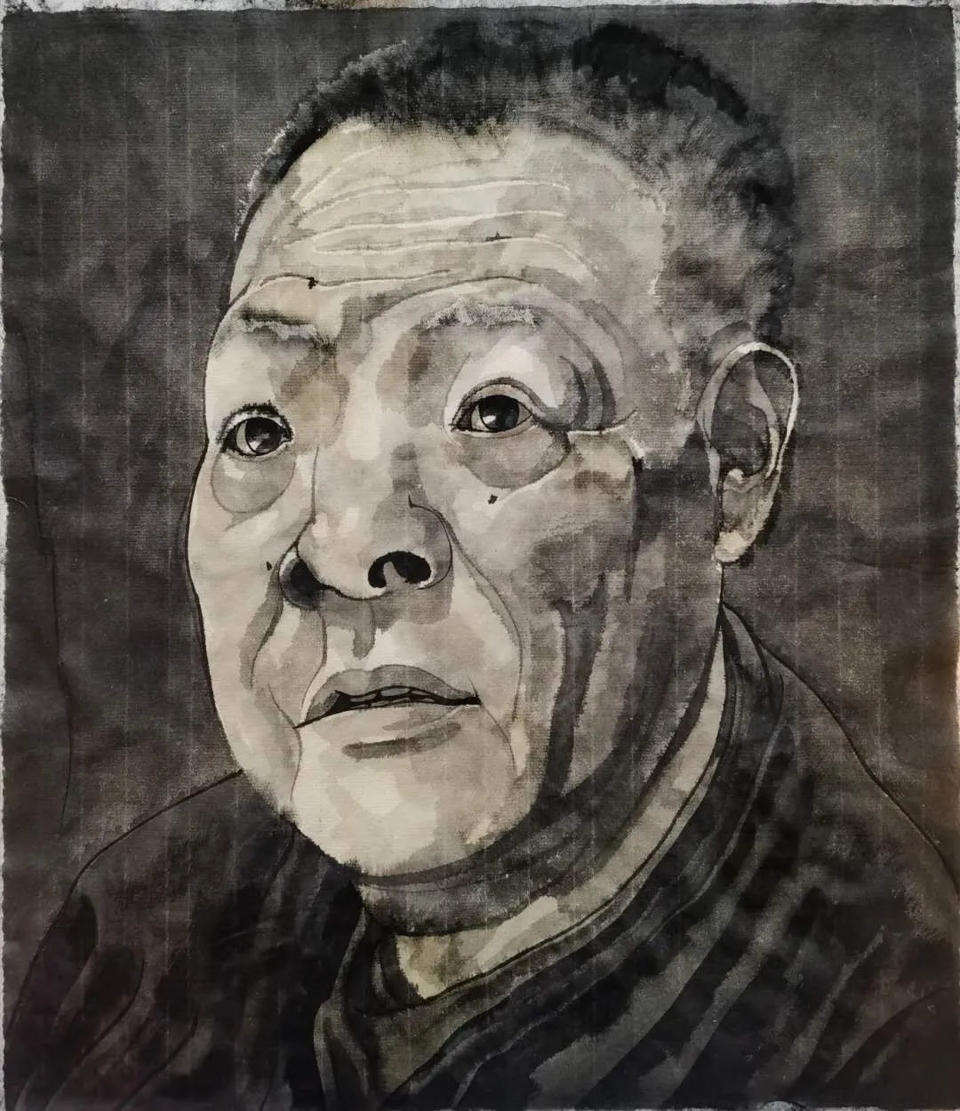 方增先水墨人物画作品欣赏图文,方力钧画自然风景