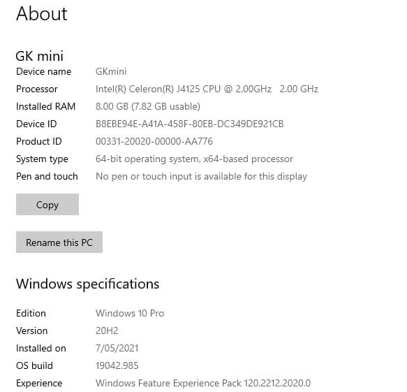 零刻（Beelink）GKmini评测：Intel赛扬J4125miniPC测评