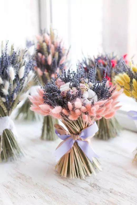 10个高颜值干花教程美爆了附教程,干花制作5朵花教程